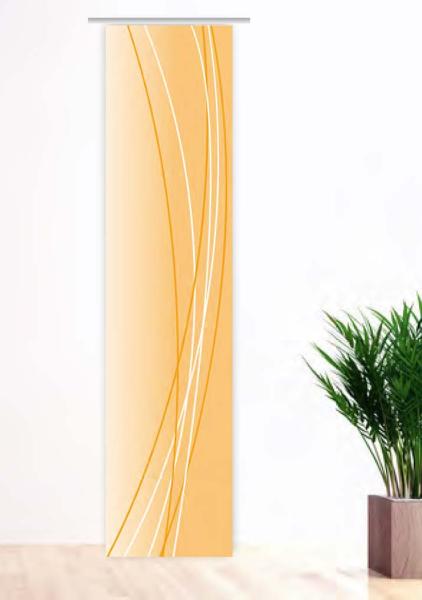 Linea orange dark rechts, Flächenvorhang Einzel